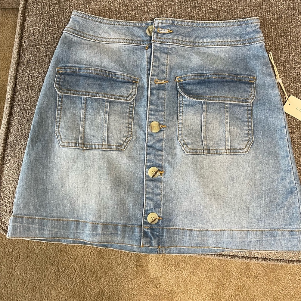 Copper Key Denim skirt